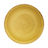 Churchill Stonecast Round Coupe Plates Mustard Seed Yellow 260mm
