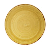 Churchill Stonecast Round Coupe Plates Mustard Seed Yellow 220mm