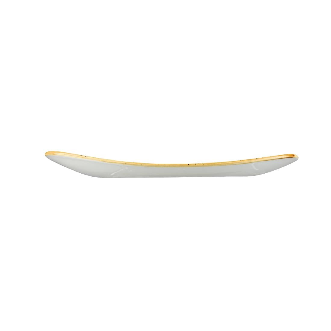 Churchill Stonecast Triangle Plate Mustard Seed Yellow 229mm (12 Pack)