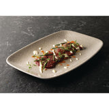 Churchill Raku Oblong Chef Plates Agate Grey 157 x 237mm (12 Pack)