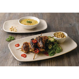 Churchill Raku Oblong Chef Plates Agate Grey 199 x 300mm (6 Pack)
