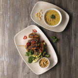 Churchill Raku Oblong Chef Plates Agate Grey 199 x 300mm (6 Pack)