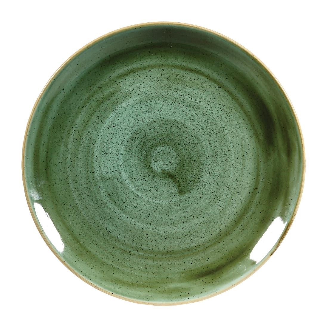 Churchill Stonecast Round Coupe Plates Samphire Green 288mm (12 Pack)