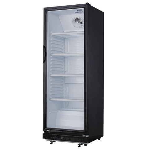 Nisbets Essentials Upright Display Cooler Black - 346Ltr