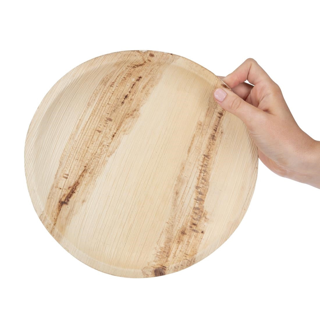Fiesta Compostable Palm Leaf Plates Round 250mm (100 Pack)