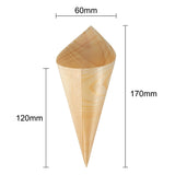 Fiesta Compostable Wooden Canape Cones 75mm (100 Pack)
