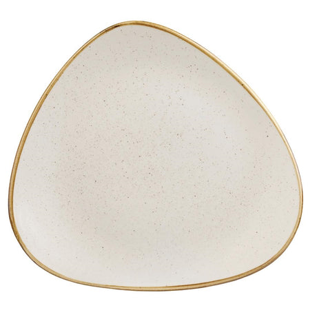 Churchill Stonecast Triangle Plate Barley White 305mm (6 Pack)
