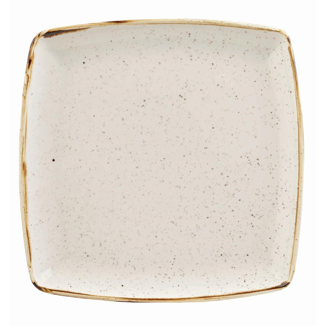 Churchill Stonecast Deep Square Plate Barley White 260mm (6 Pack)