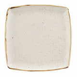 Churchill Stonecast Deep Square Plate Barley White 260mm (6 Pack)