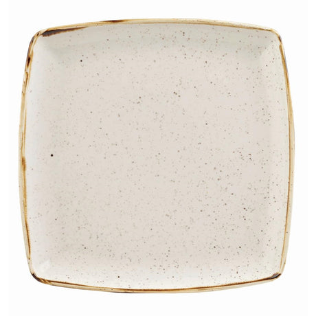 Churchill Stonecast Deep Square Plate Barley White 260mm (6 Pack)