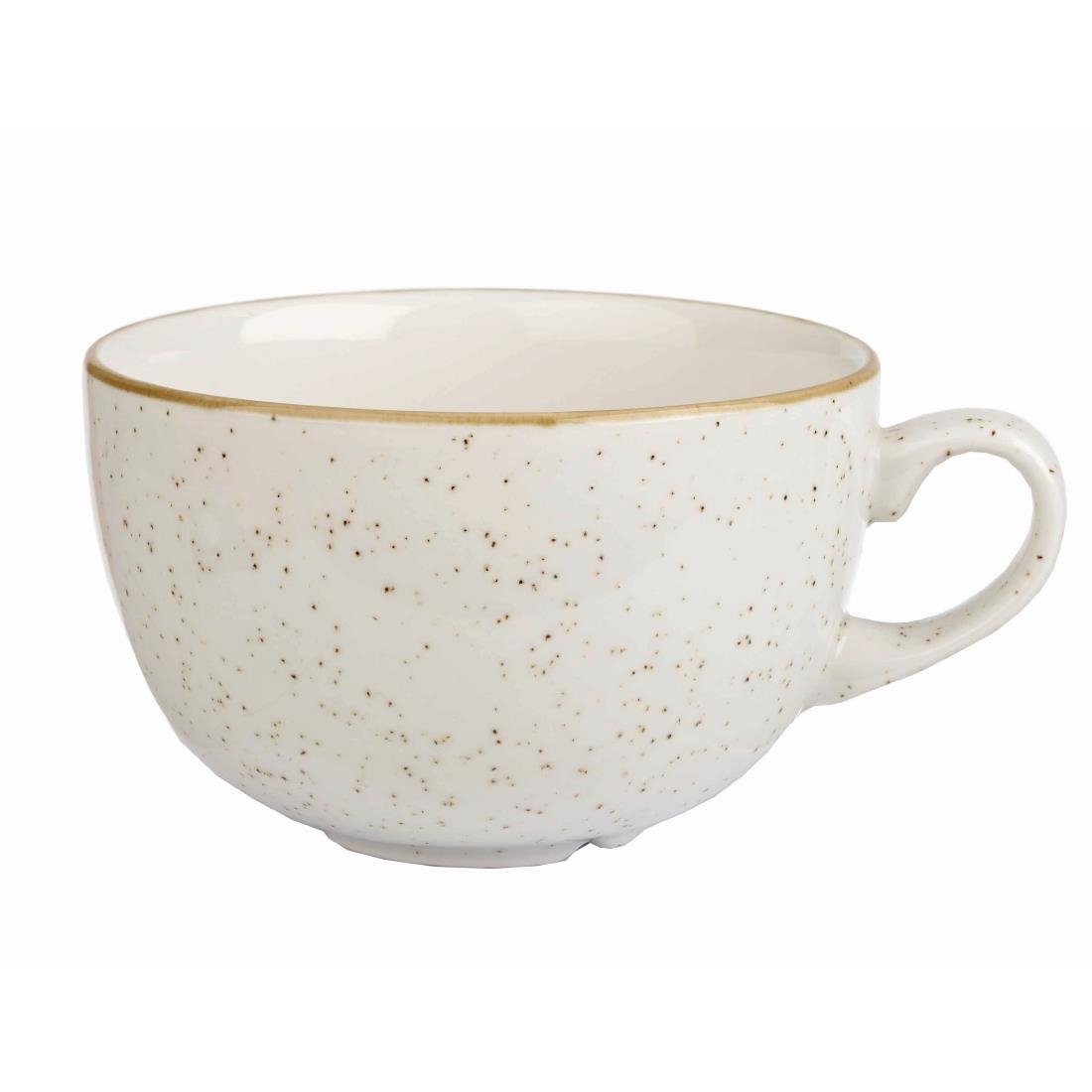 Churchill Stonecast Round Cappuccino Cup Barley White 8oz (12 Pack)