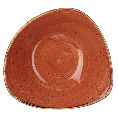 Churchill Stonecast Round Bowl Spiced Orange 235mm (Pack of 12)