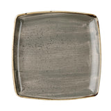 Churchill Stonecast Deep Square Plate Peppercorn Grey 260mm (6 Pack)