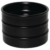 Olympia Mediterranean Stackable Dishes Black 102mm (6 Pack)