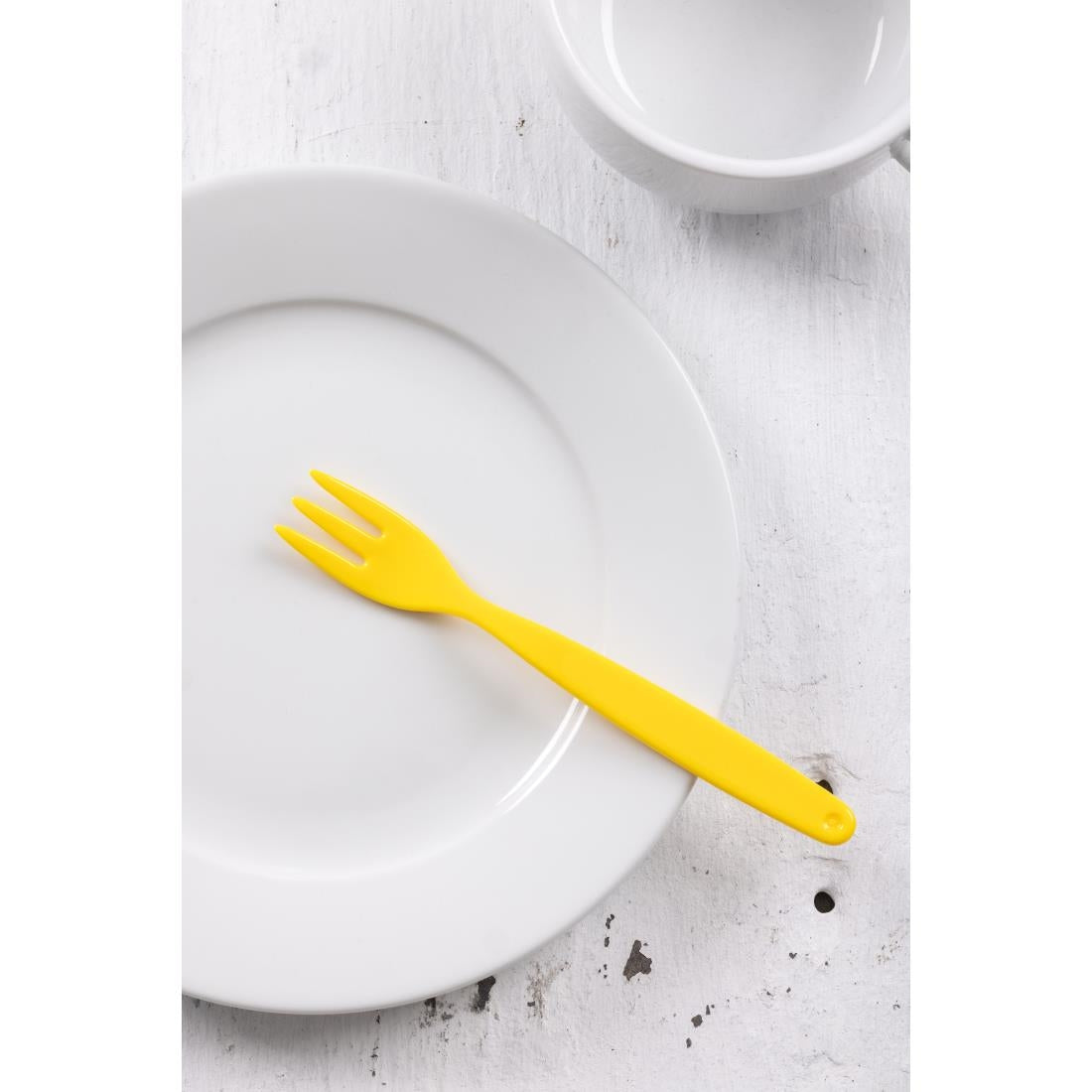 Olympia Kristallon Polypropylene Forks Yellow (12 Pack)