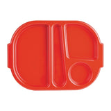 Olympia Kristallon Small Polypropylene Compartment Food Trays Red 321mm