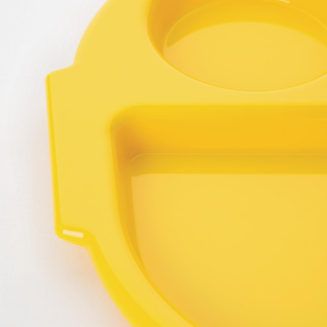 Olympia Kristallon Large Polypropylene Compartment Food Trays Yellow 374mm