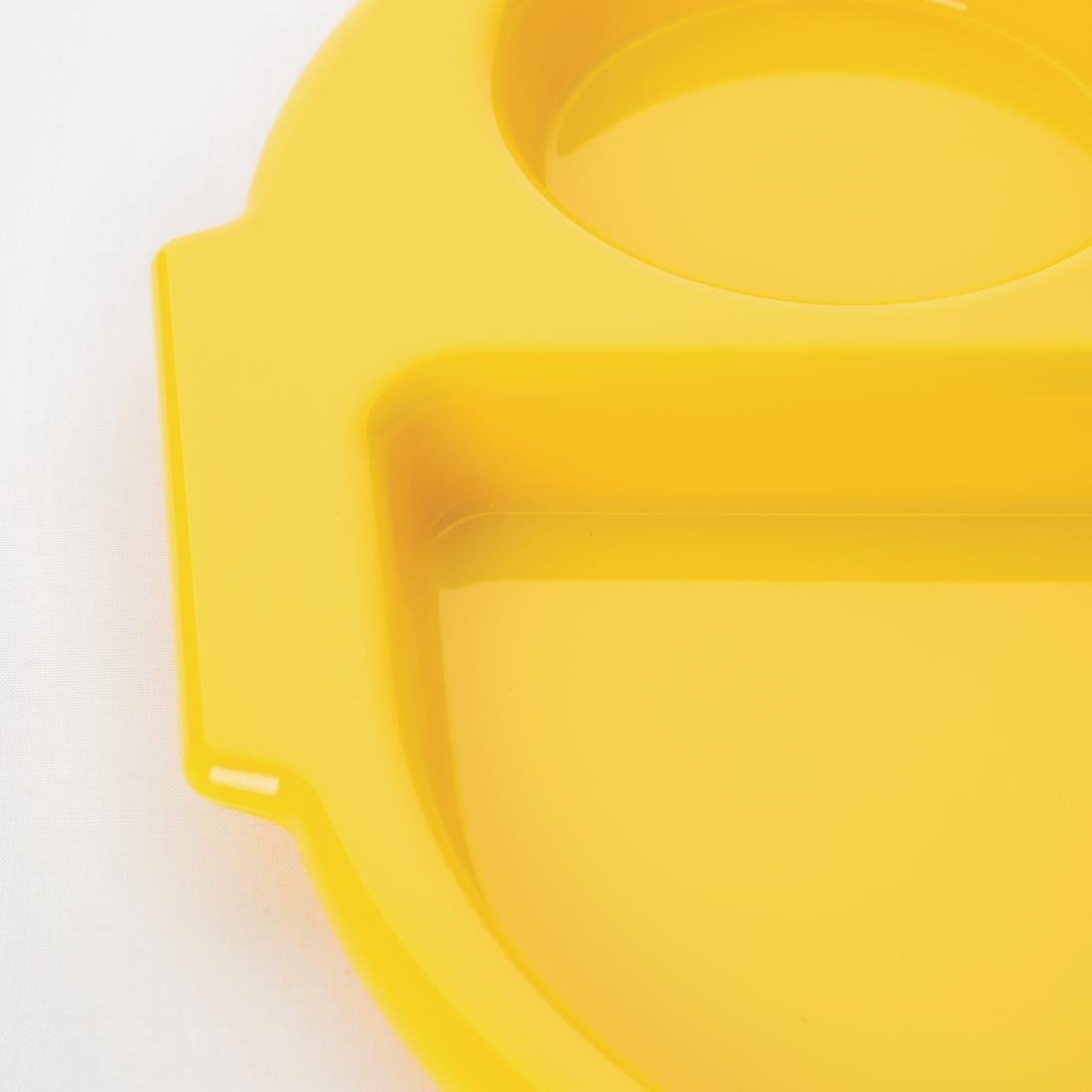 Olympia Kristallon Small Polypropylene Compartment Food Trays Yellow 321mm