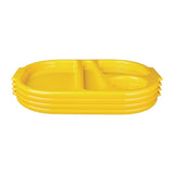 Olympia Kristallon Large Polypropylene Compartment Food Trays Yellow 374mm