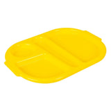 Olympia Kristallon PP Oval Compartment Food Tray Yellow 321mm