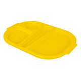 Olympia Kristallon PP Oval Compartment Food Tray Yellow 321mm