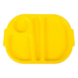 Olympia Kristallon PP Oval Compartment Food Tray Yellow 321mm