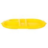 Olympia Kristallon PP Oval Compartment Food Tray Yellow 321mm