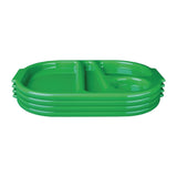 Olympia Kristallon Large Polypropylene Compartment Food Trays Green 374mm