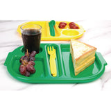 Olympia Kristallon Small Polypropylene Compartment Food Trays Green 321mm