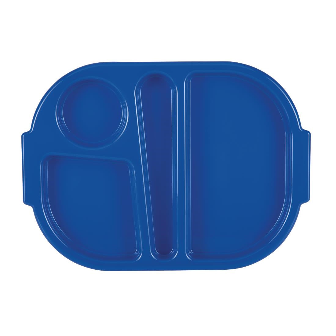 Olympia Kristallon Small Polypropylene Compartment Food Trays Blue 321mm