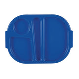 Olympia Kristallon Small Polypropylene Compartment Food Trays Blue 321mm