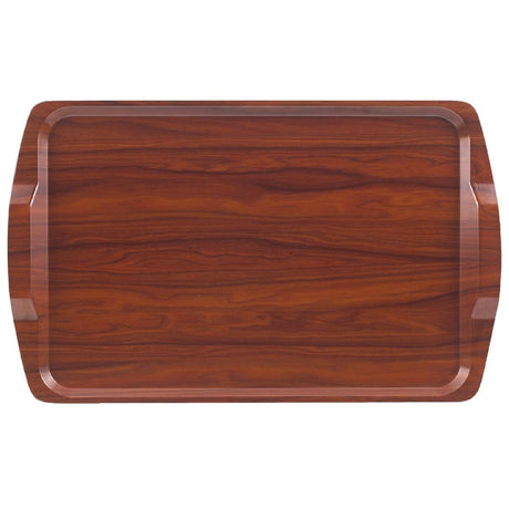 Cambro Walnut Laminate Room Service Tray With Handles 640mm