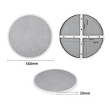 Bolero Fibre Glass Round Table Top Grey Stone Effect 580mm