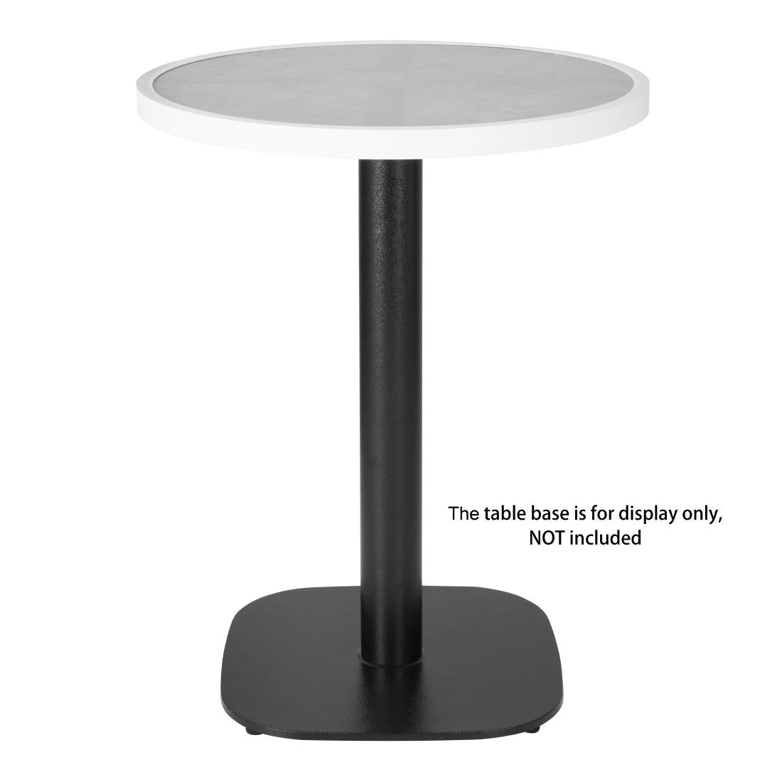 Bolero Fibre Glass Round Table Top Grey Stone Effect 580mm