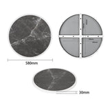Bolero Fibre Glass Round Table Top Dark Granite Effect 580mm