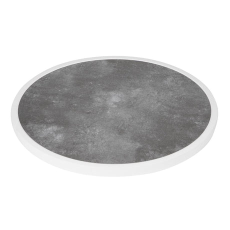Bolero Fibre Glass Round Table Top Dark Stone Effect 580mm
