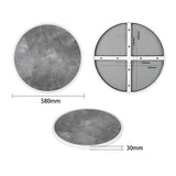 Bolero Fibre Glass Round Table Top Dark Stone Effect 580mm