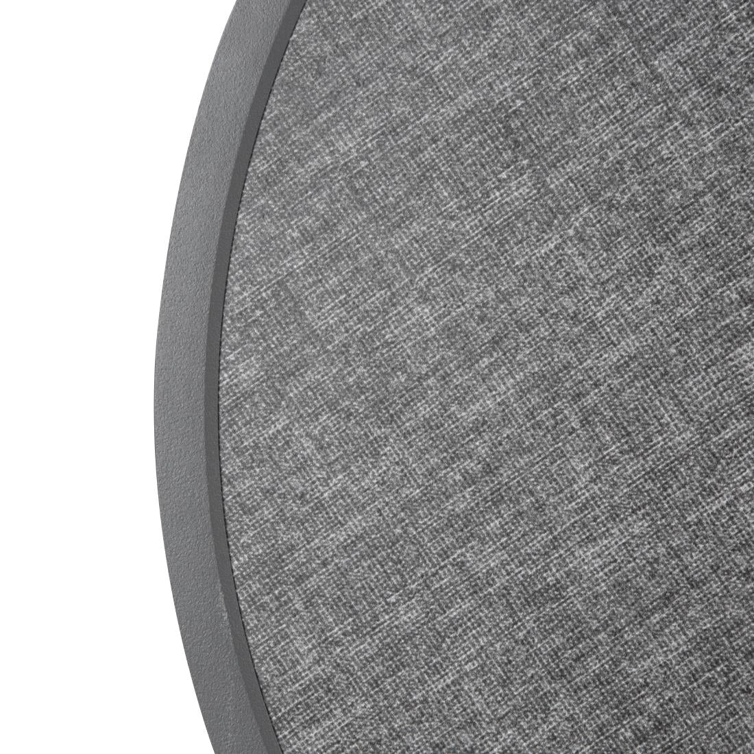 Bolero Fibre Glass Round Table Top Brushed Black 580mm
