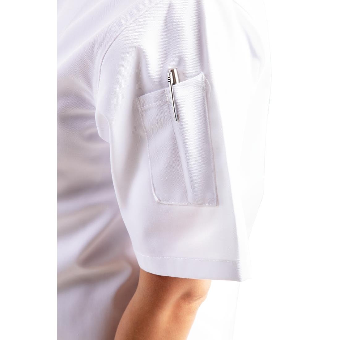 Whites Chicago Unisex Chef Jacket Short Sleeve White M