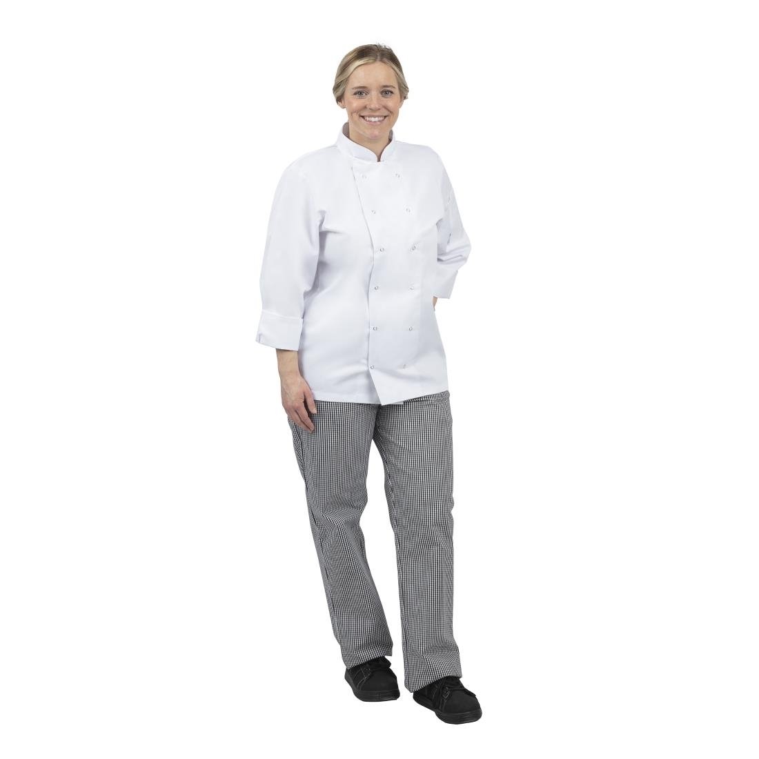 Whites Unisex Vegas Chefs Trousers Black and White Check M