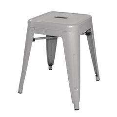 Bolero Bistro Galvanised Steel Low Stool (4 Pack)