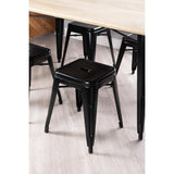 Bolero Bistro Steel High Stools Black (4 Pack)
