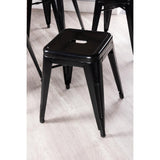 Bolero Bistro Steel High Stools Black (4 Pack)