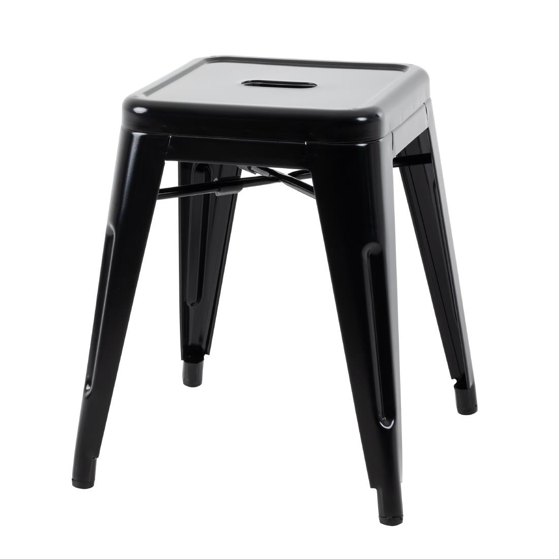 Bolero Bistro Steel High Stools Black (4 Pack)