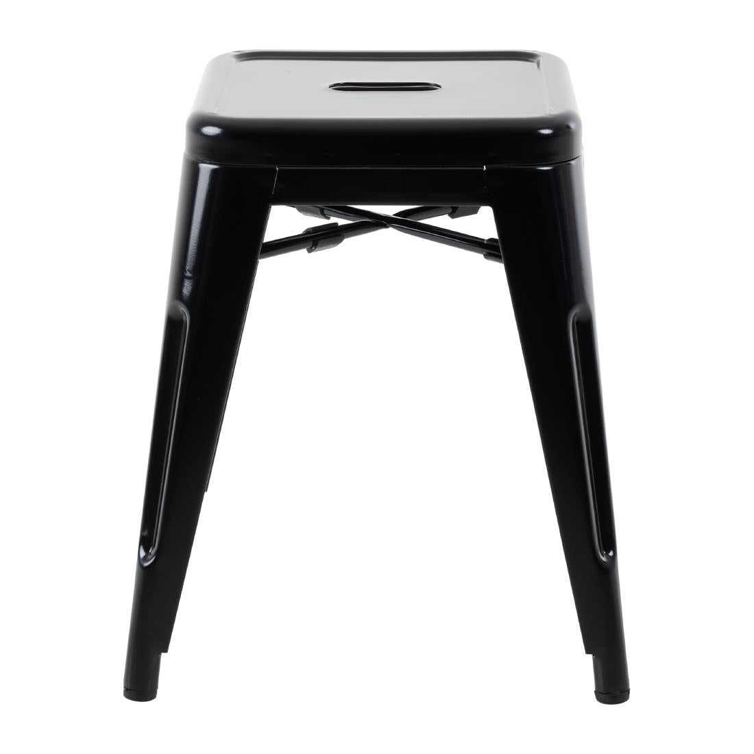 Bolero Bistro Steel High Stools Black (4 Pack)