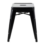 Bolero Bistro Steel High Stools Black (4 Pack)