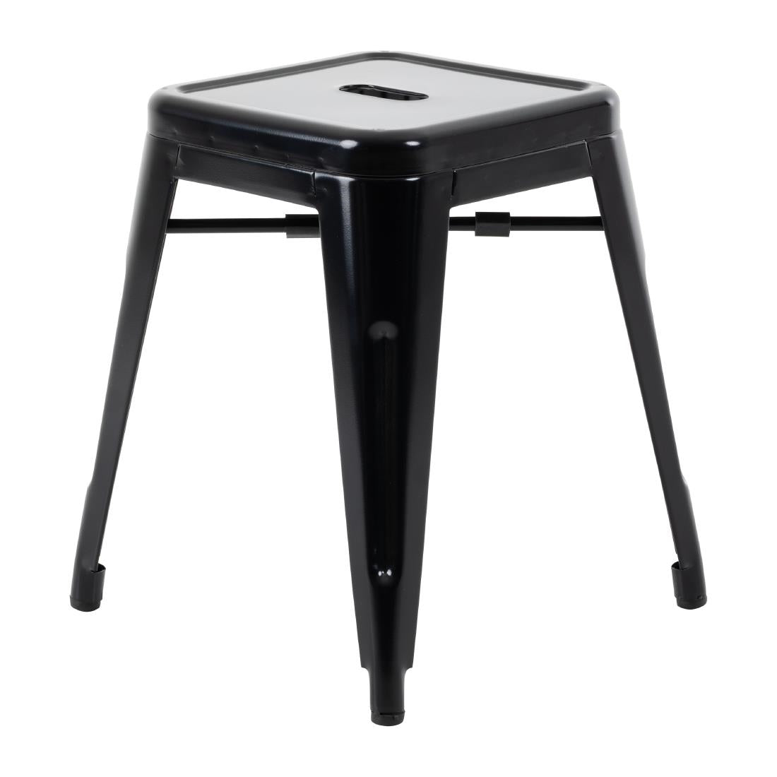 Bolero Bistro Steel High Stools Black (4 Pack)