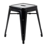 Bolero Bistro Steel High Stools Black (4 Pack)
