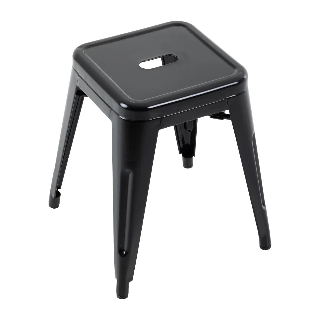 Bolero Bistro Steel High Stools Black (4 Pack)