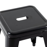 Bolero Bistro Steel High Stools Black (4 Pack)